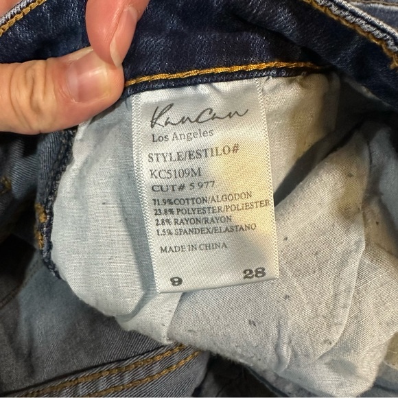 KanCan Button Fly High Rise Skinny Distressed - Picture 14 of 15